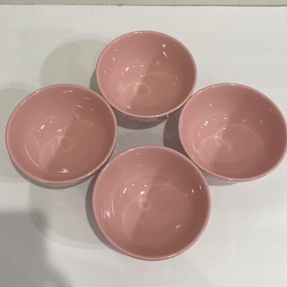 Rae Dunn Ceramic glazed Pink Iridescent "Elfin Around" Bowls 12oz CHRISTMAS - Picture 4 of 10